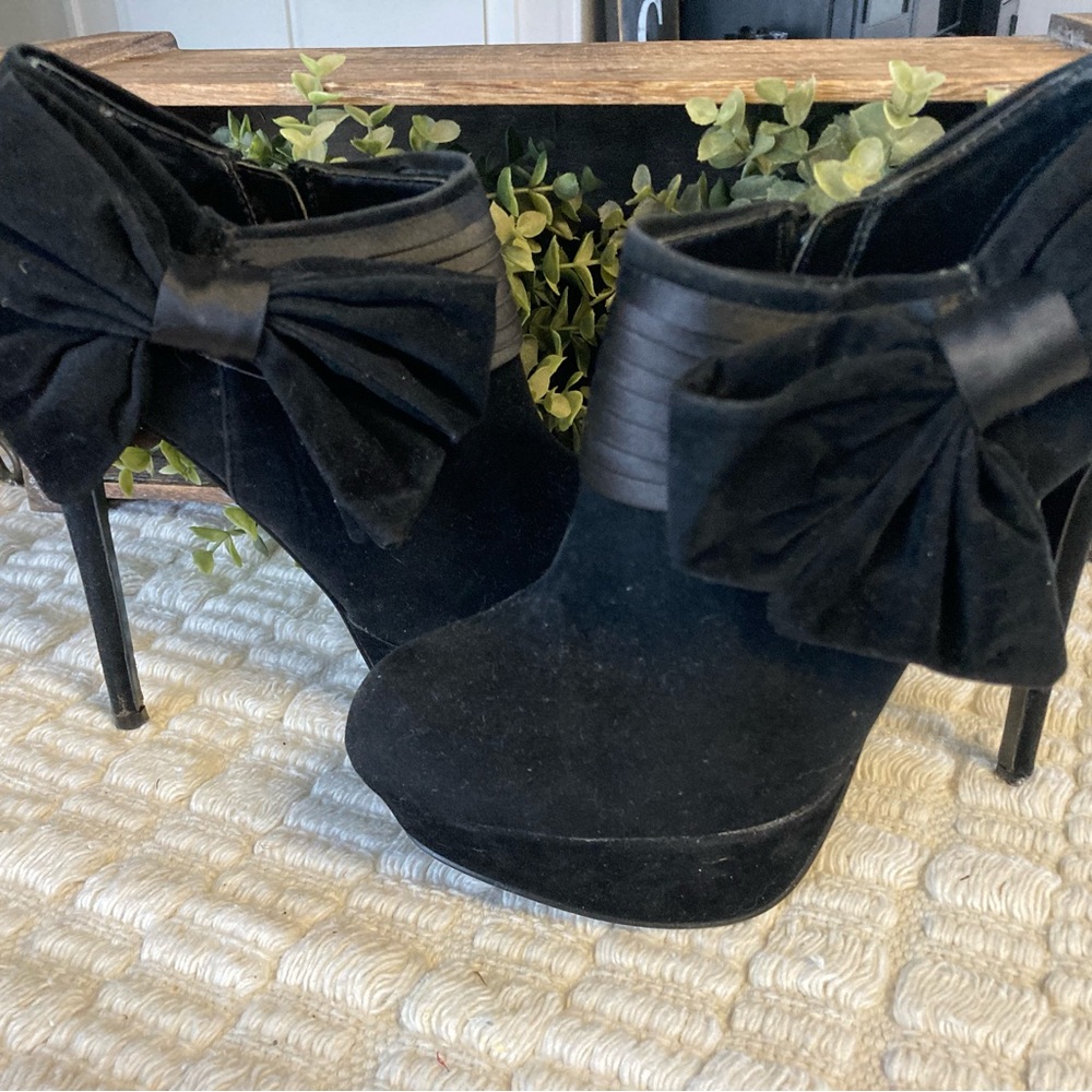 Black Suede High Heel